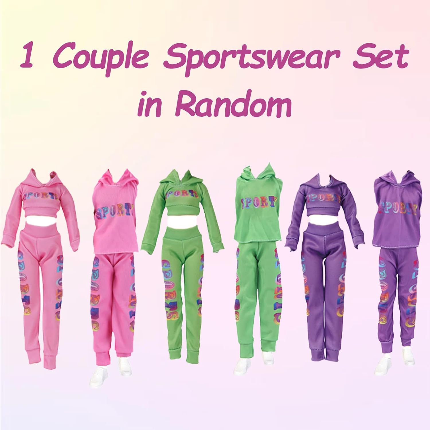 Lot compatible Barbie de 52 pièces avec 7 combinaisons et 26 chaussures pour poupées de 11,5 pouces – Image 3