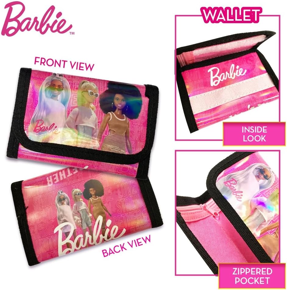 Barbie coffret mode avec montre LCD, lunettes de soleil et portefeuille 3 poupées – Image 4