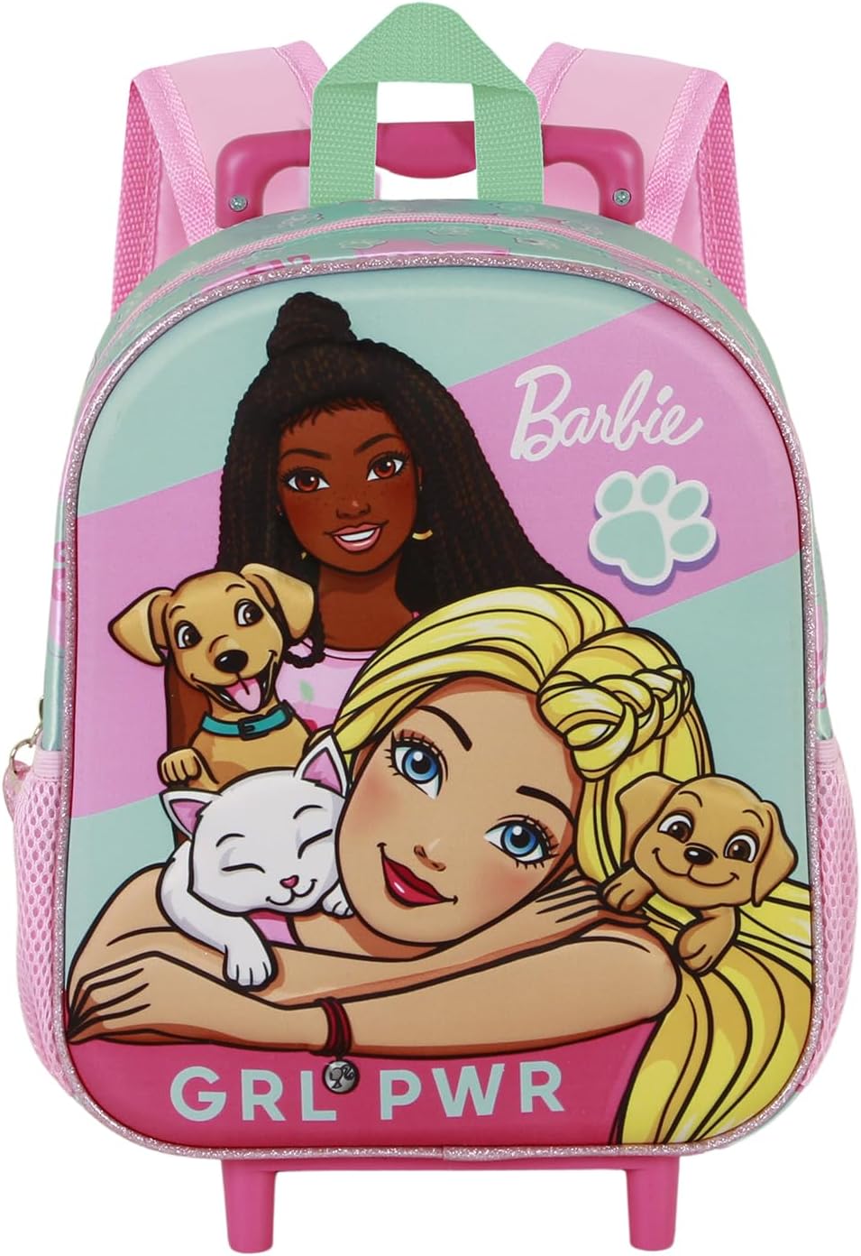 Barbie Pets sac à dos 3D rose à roulettes, 7 L – Image 2