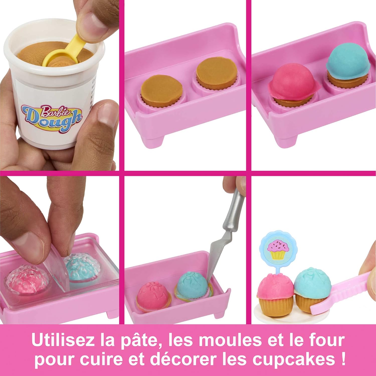 Barbie It Takes Two Malibu, coffret pâtisserie avec 18 accessoires et pâte à modeler 3 couleurs – Image 5