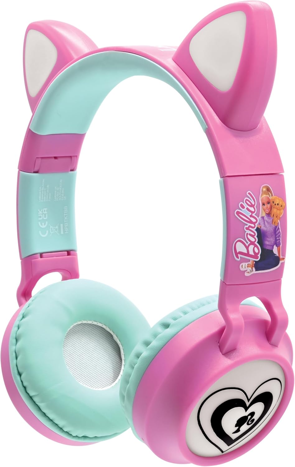 Casque audio Barbie 2-en-1 Bluetooth 5.3 et filaire avec oreilles de chat LED