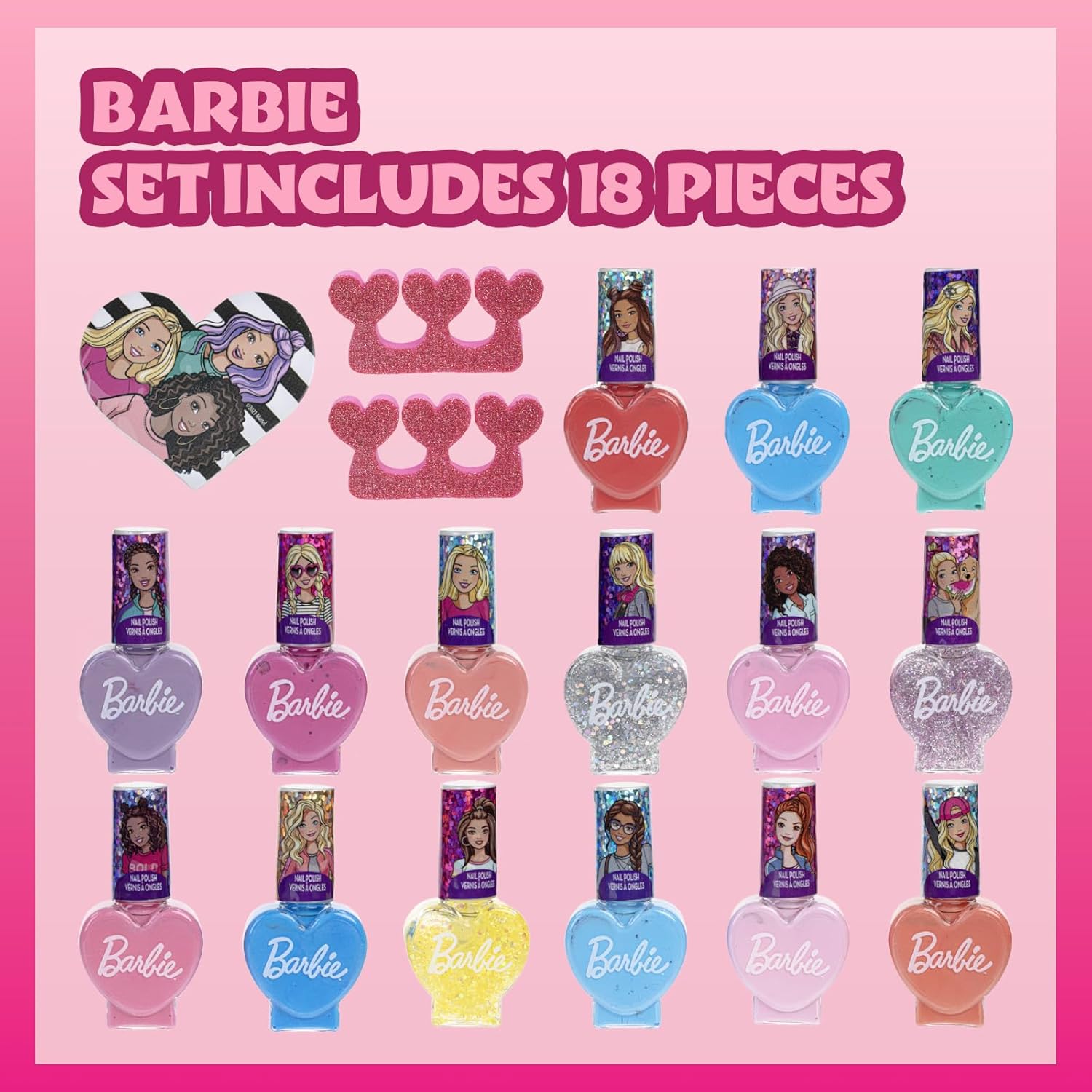 Set maquillage Barbie Movie avec 15 vernis et 18 pièces – Image 3