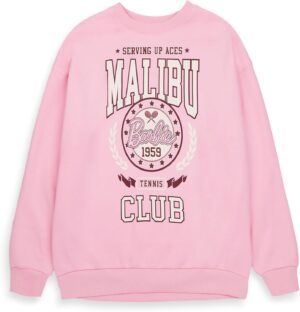 Sweat Barbie femme rose Malibu Tennis Club 1959 vintage