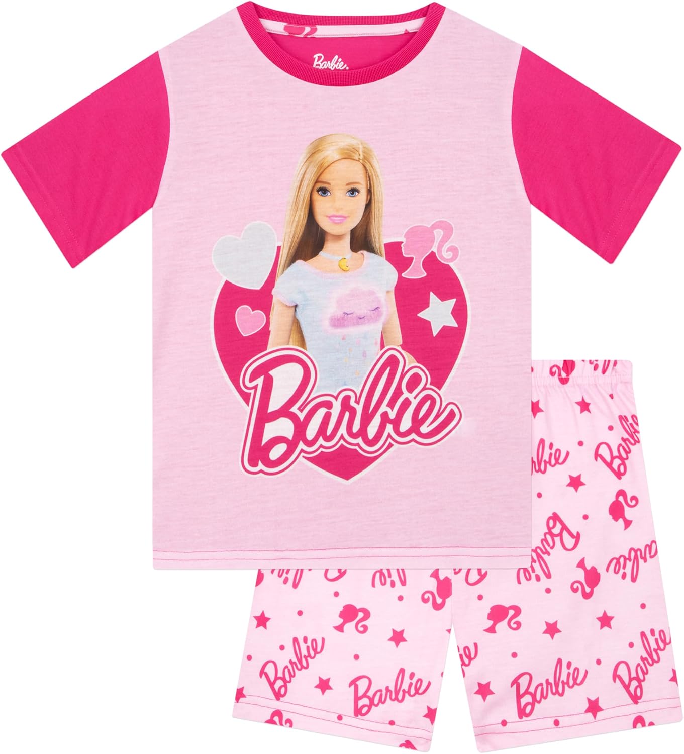 Pyjama d'été Barbie pour fille à manches courtes