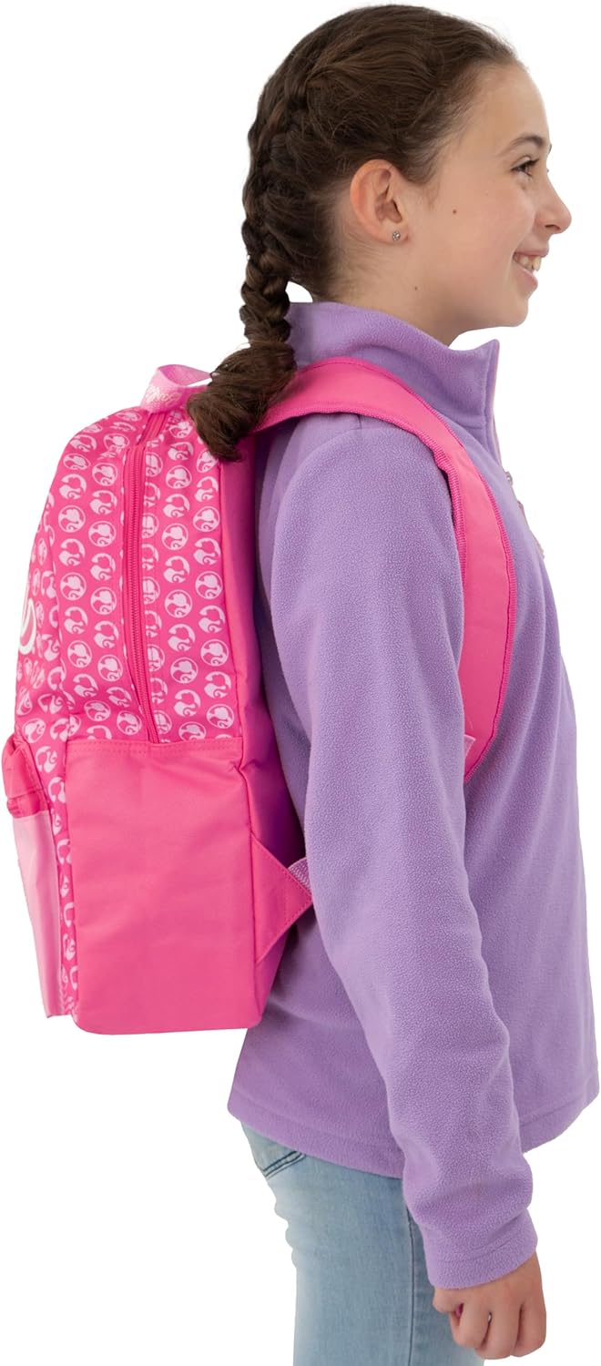 Sac à dos Barbie rose à imprimé silhouettes, taille unique – Image 4
