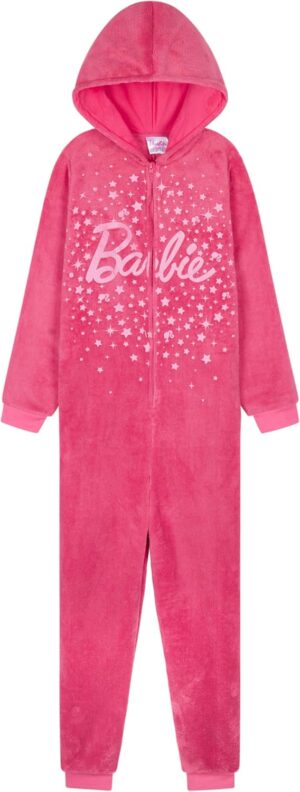 Combinaison pyjama Barbie fille en polaire avec capuche