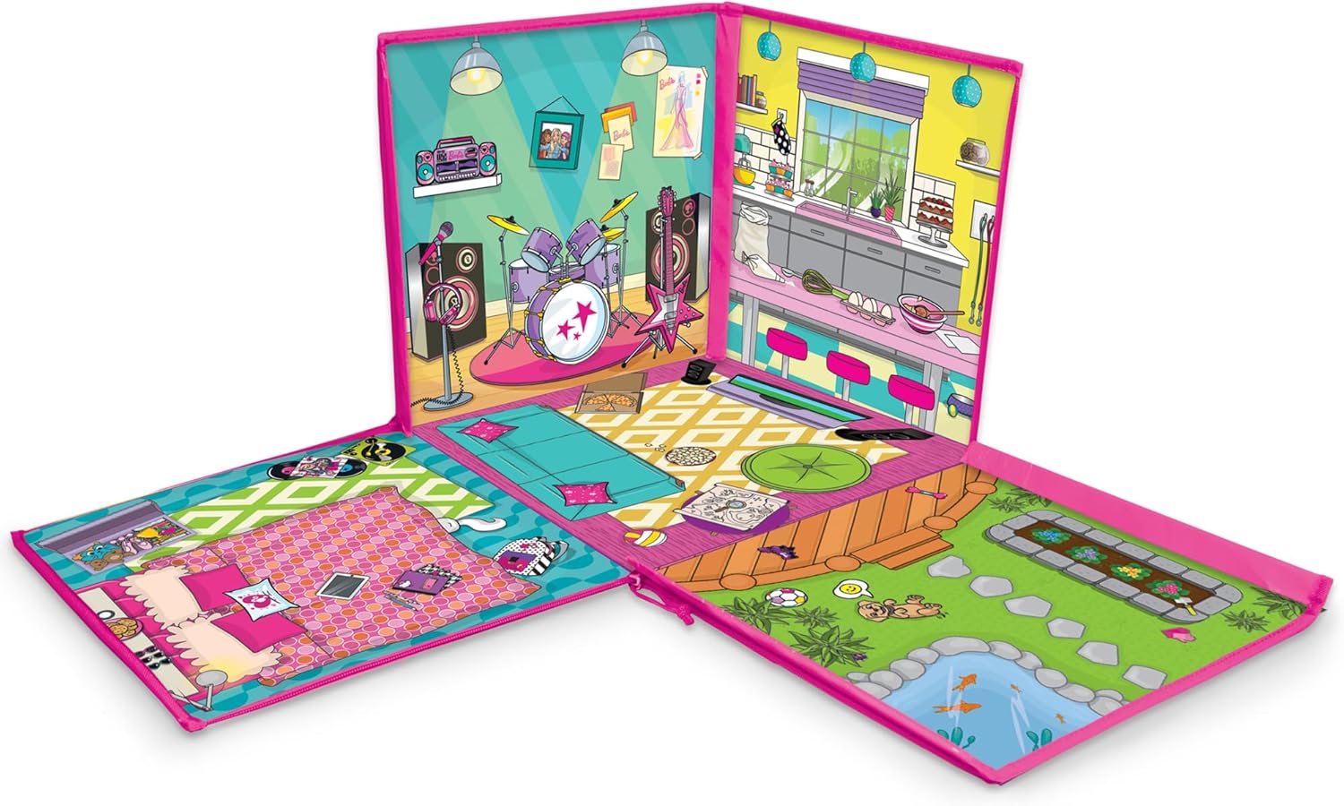 Boîte de rangement Barbie Villa de rêve avec tapis de jeu – Image 4