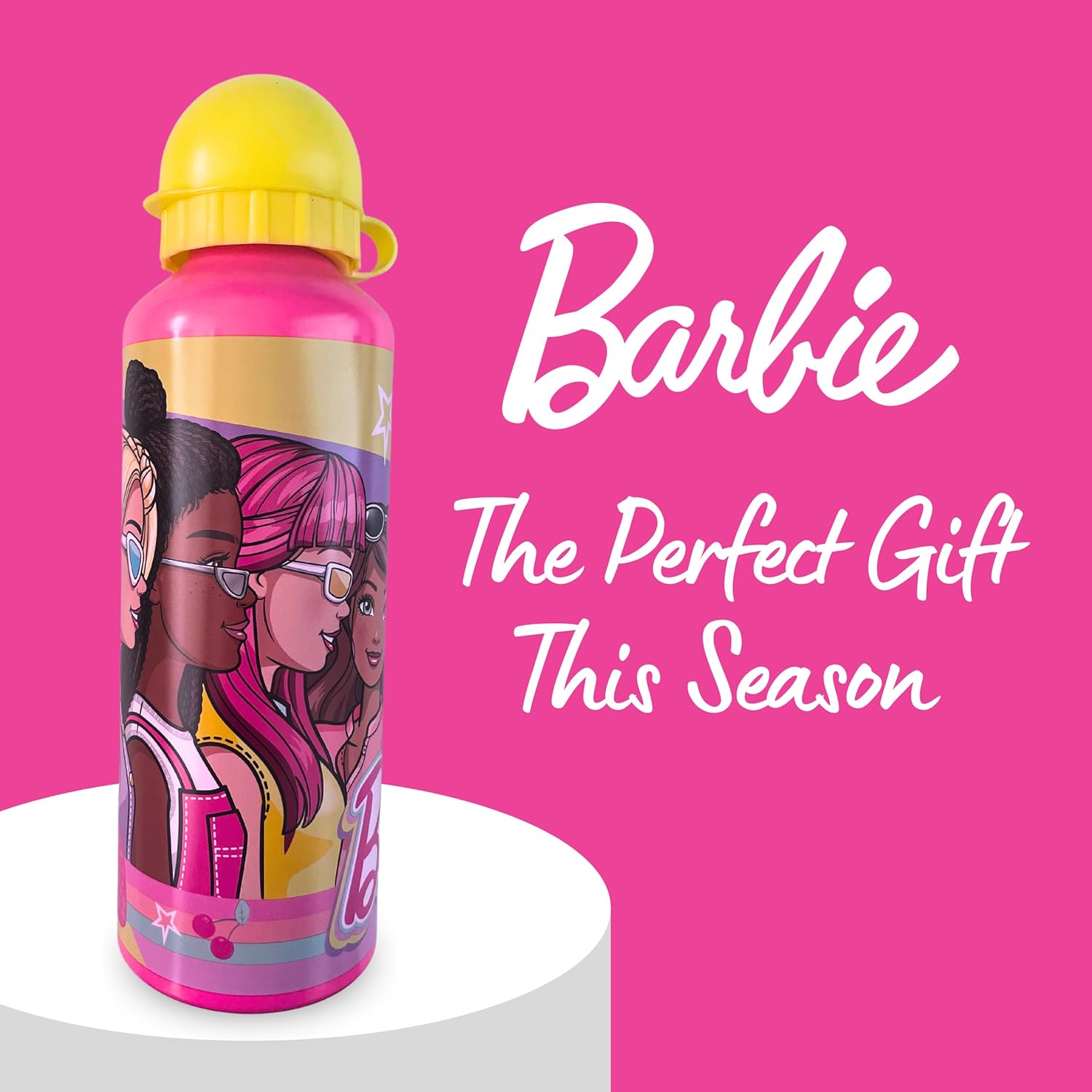 Gourde Barbie réutilisable en acier inoxydable 500 ml jaune – Image 8