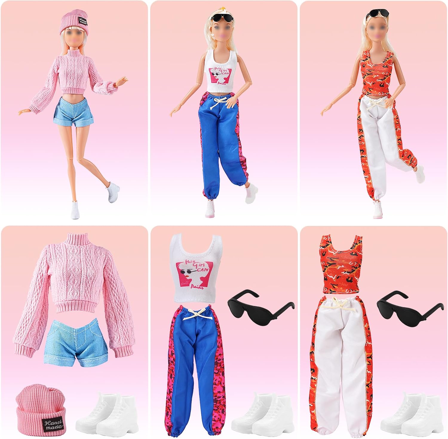 Coffret Barbie compatible : 24 vêtements et accessoires pour poupées 30 cm – Image 6