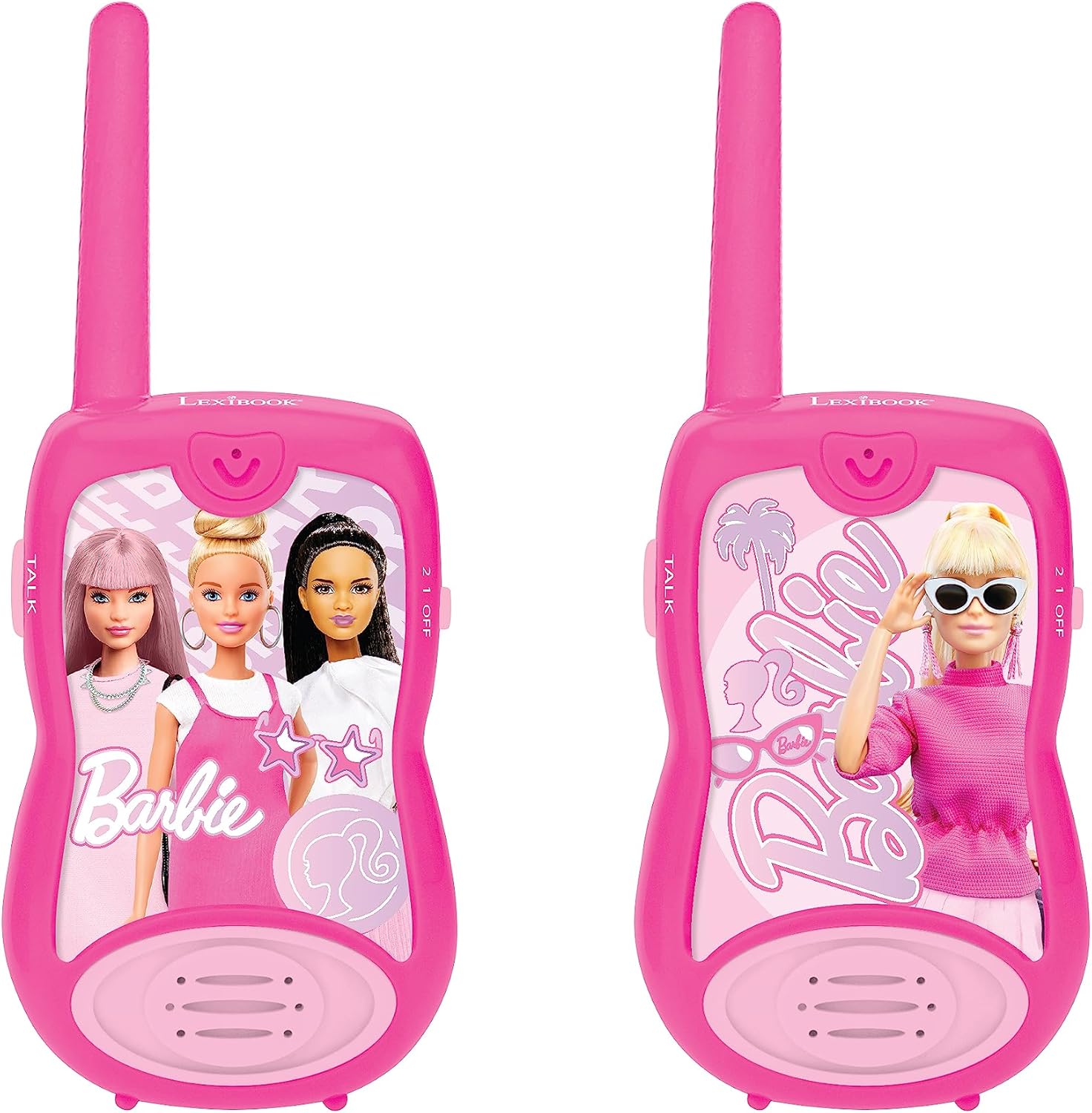 Talkies-walkies Barbie rose avec clip ceinture et 2 canaux
