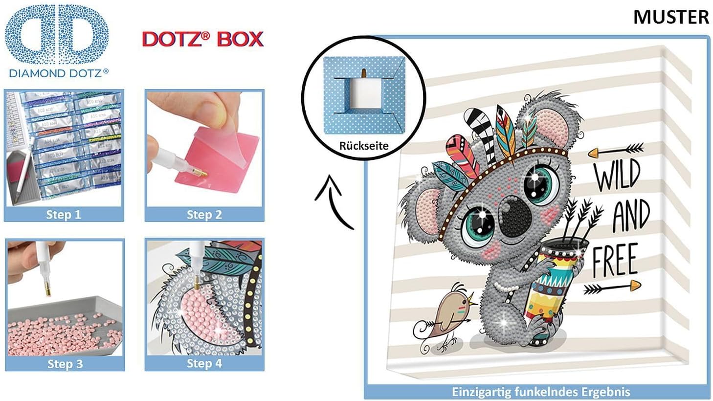 Kit Barbie Mermaid Vibes DIAMOND DOTZ 5D en boîte 28 x 28 cm – Image 4