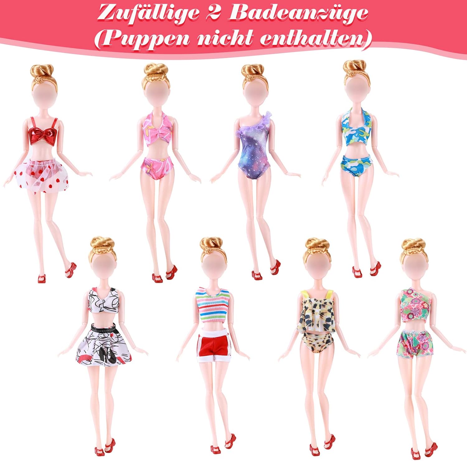 Ensemble Barbie 17 pièces avec robes à paillettes, maillots de bain et chaussures – Image 4