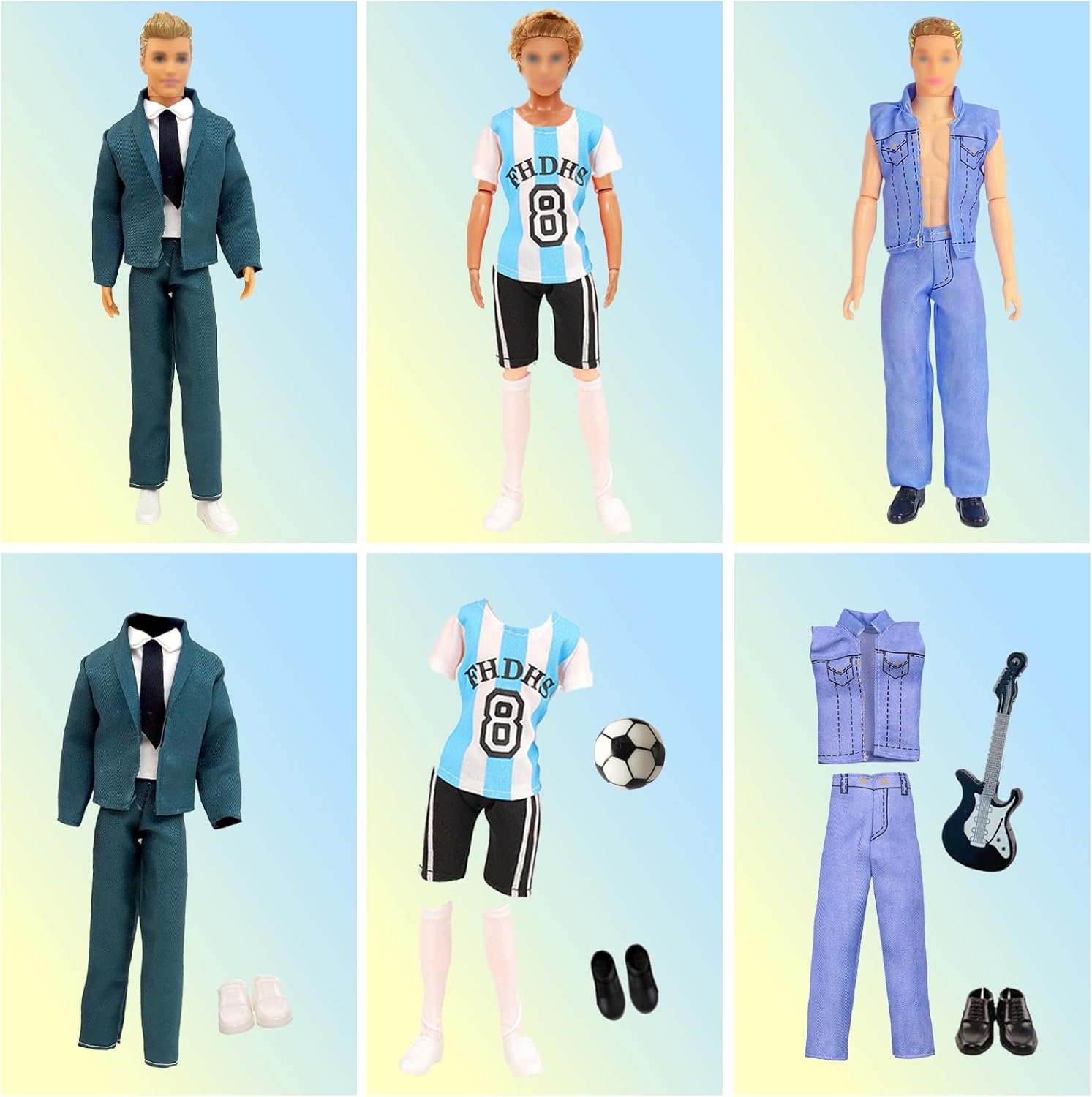 Ken 30,5 cm : lot de 16 vêtements et accessoires avec 6 paires de chaussures – Image 2