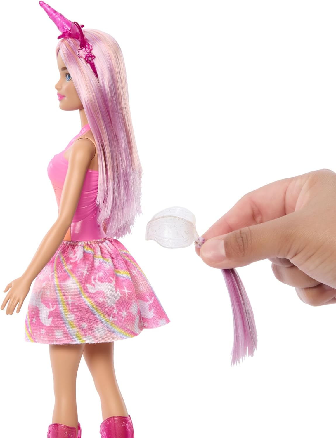 Barbie Licorne HRR13 aux cheveux colorés et accessoires fantaisie – Image 3