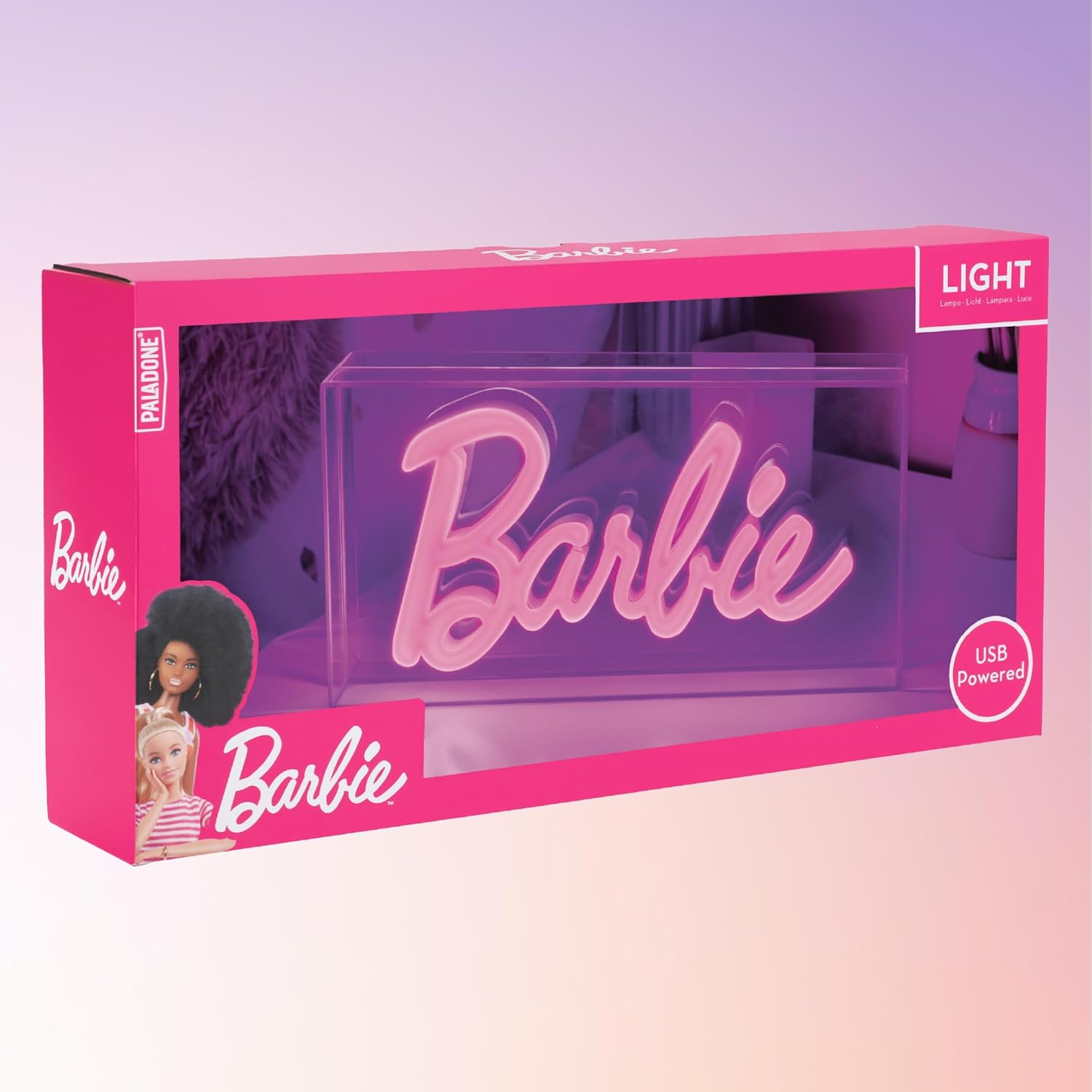 Lampe néon LED Barbie rose à poser ou murale – Image 5