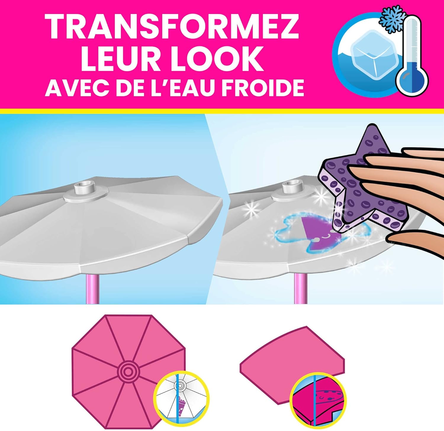 Barbie Road Trip en décapotable, coffret de construction 60 briques avec 2 mini-poupées Color Reveal – Image 5