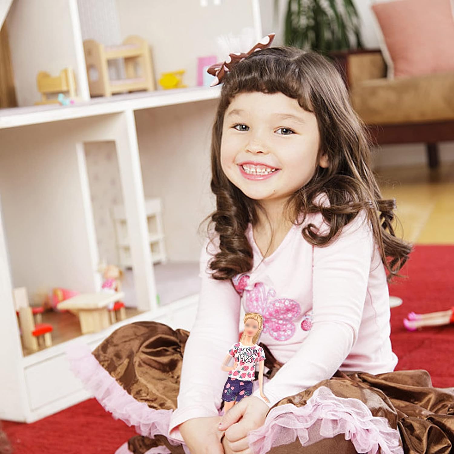 Pack Barbie compatible 21 pièces avec robes, tenues et couronnes – Image 5