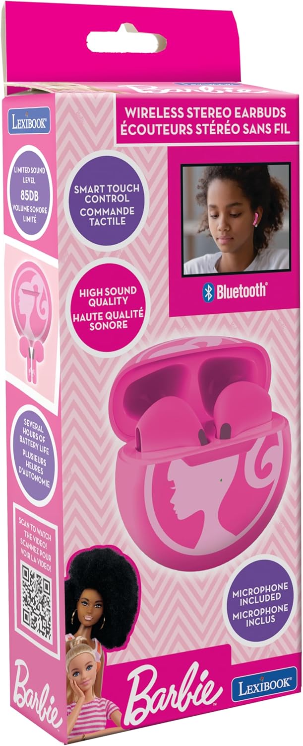 Écouteurs sans fil Barbie Lexibook avec boîtier de recharge – Image 5