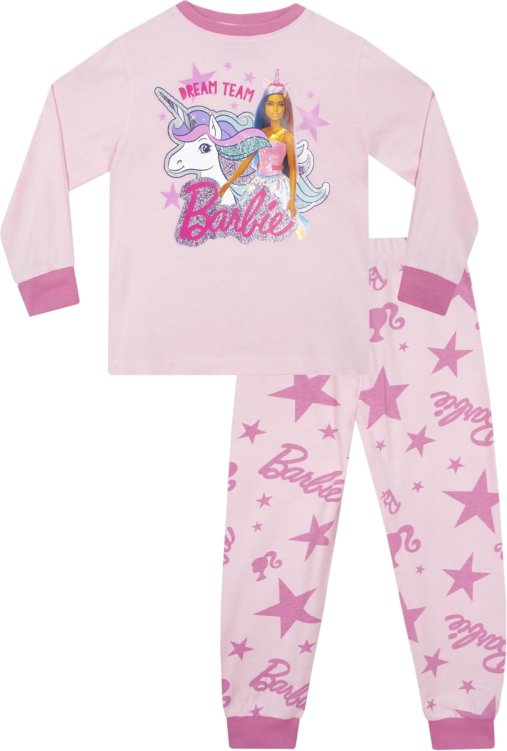 Pyjama fille Barbie Licorne rose clair
