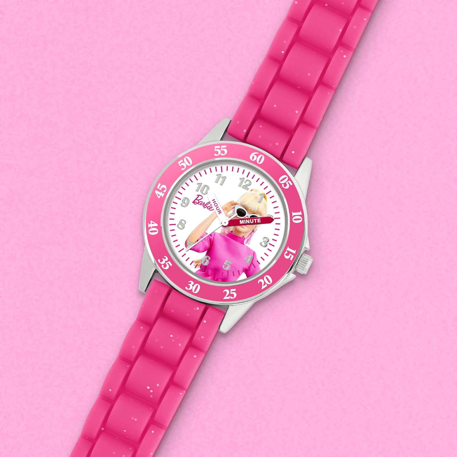 Montre Barbie analogique BAB9003 avec bracelet en silicone rose – Image 3