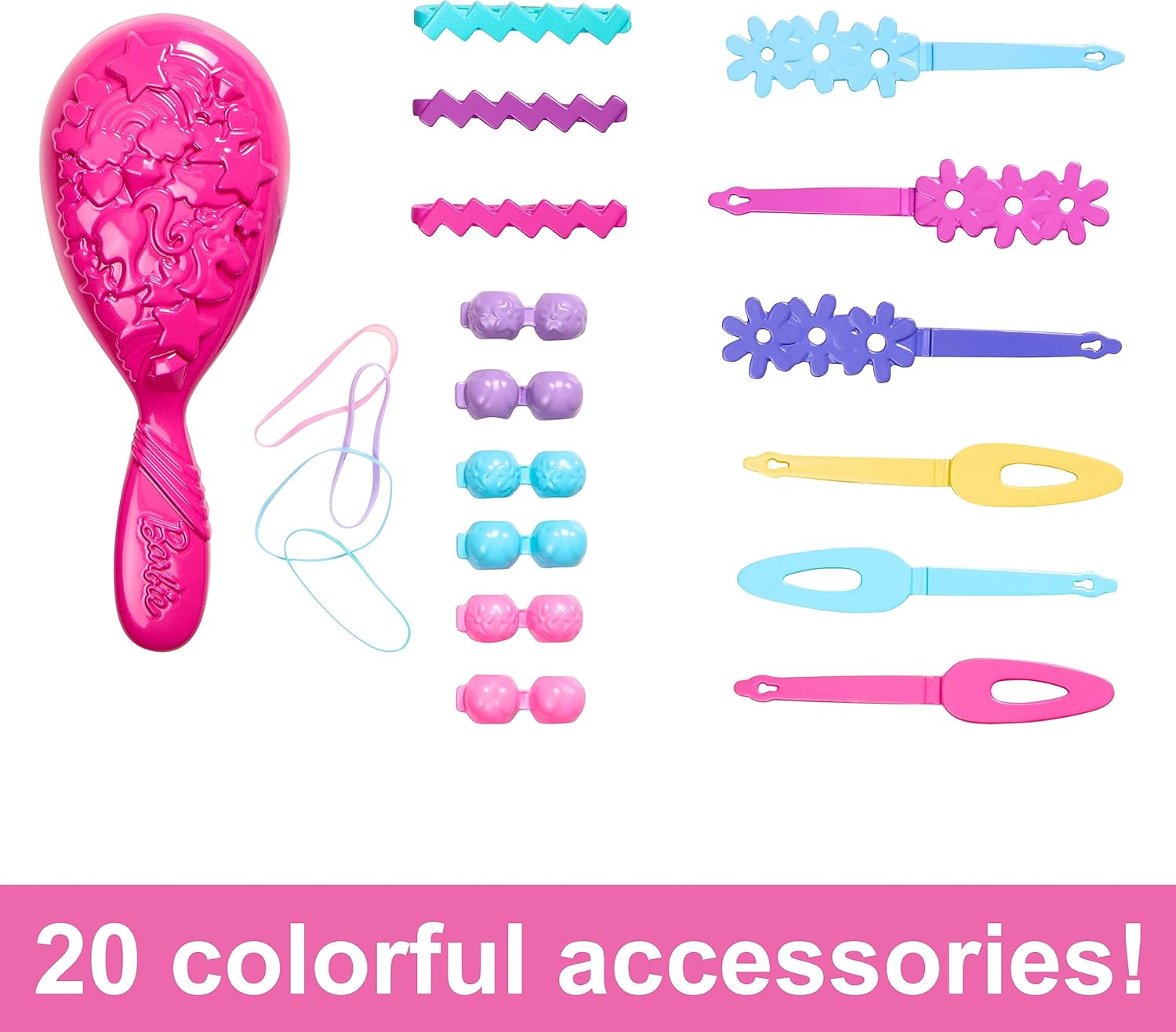Barbie tête de coiffure cheveux blonds avec 20 accessoires HMD88 – Image 4