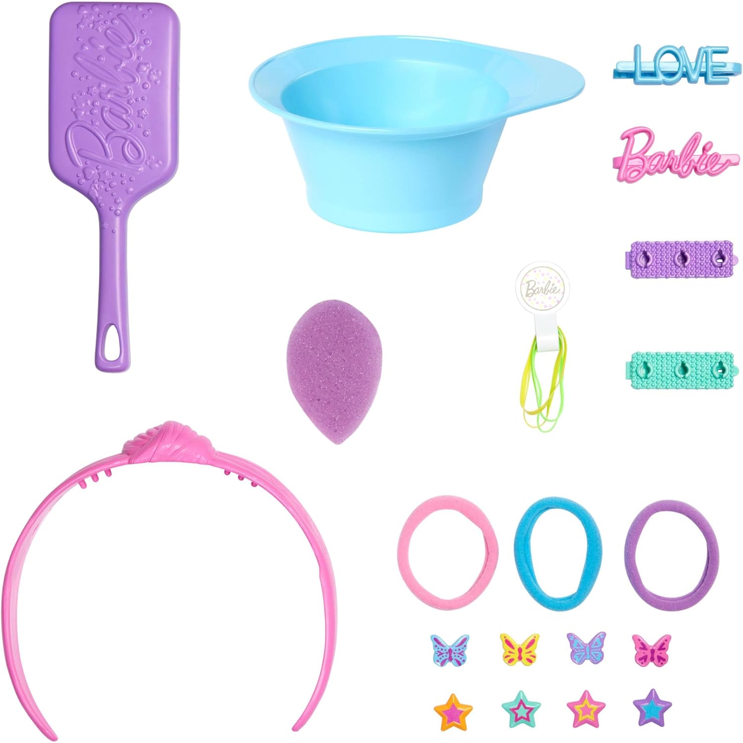 Barbie Tête à coiffer Color Reveal, cheveux blonds et 20 accessoires JFG81 – Image 3