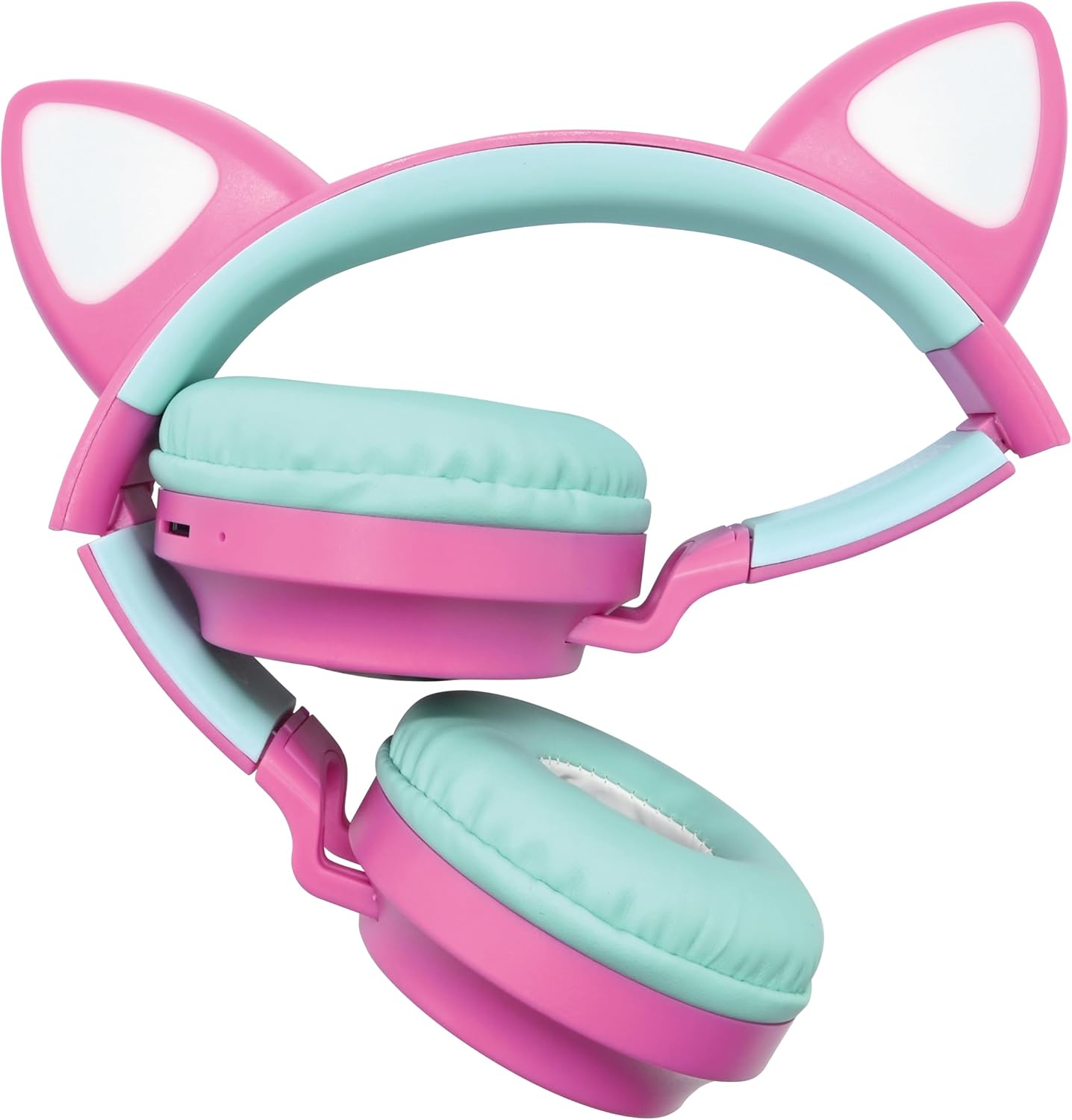 Casque audio Barbie 2-en-1 Bluetooth 5.3 et filaire avec oreilles de chat LED – Image 3