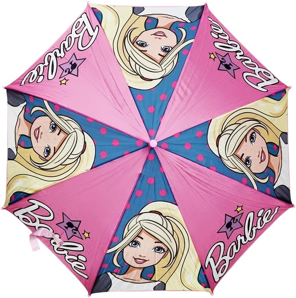Parapluie Barbie Disney coloré avec poignée ergonomique, diamètre 80 cm – Image 2