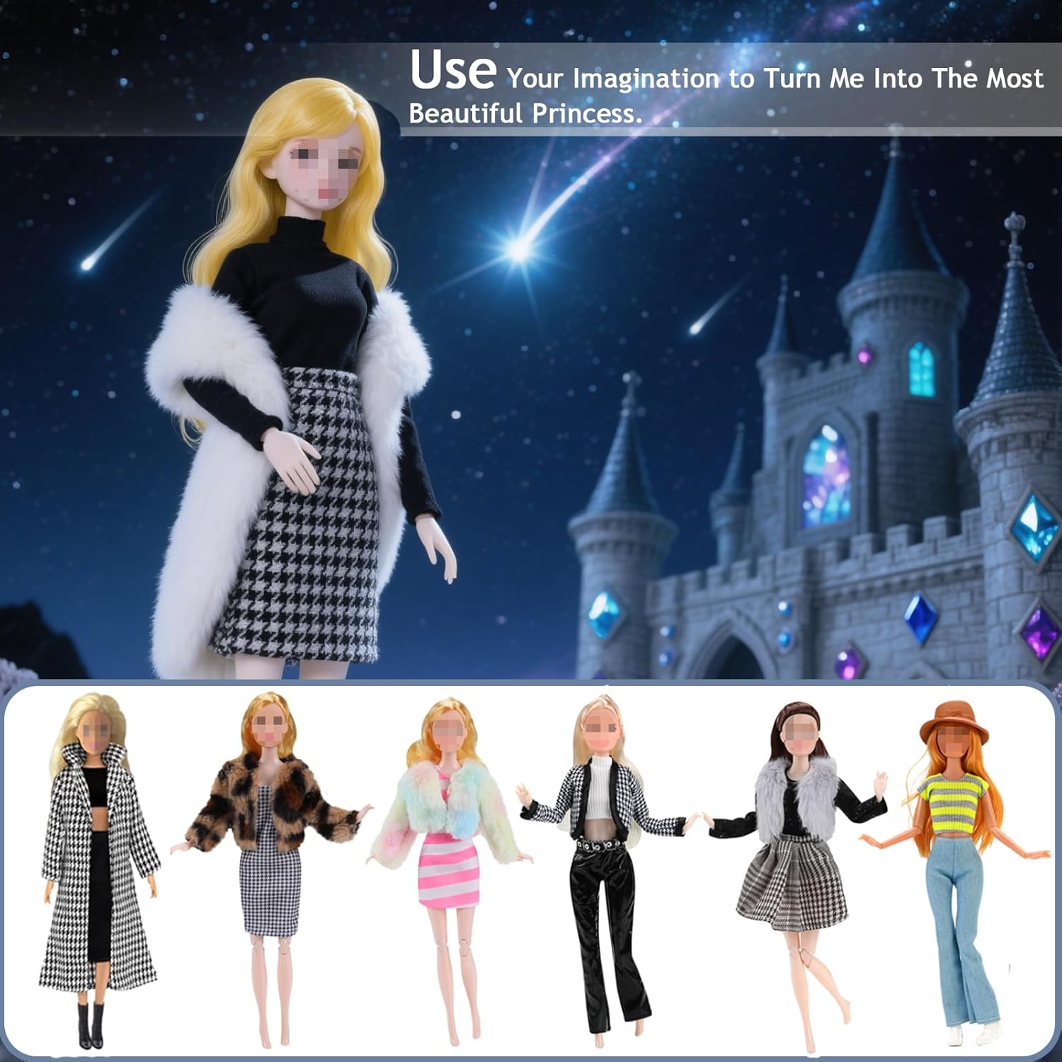 Ensemble Barbie compatible hiver avec valise, sac à main et 6 paires de chaussures – Image 5