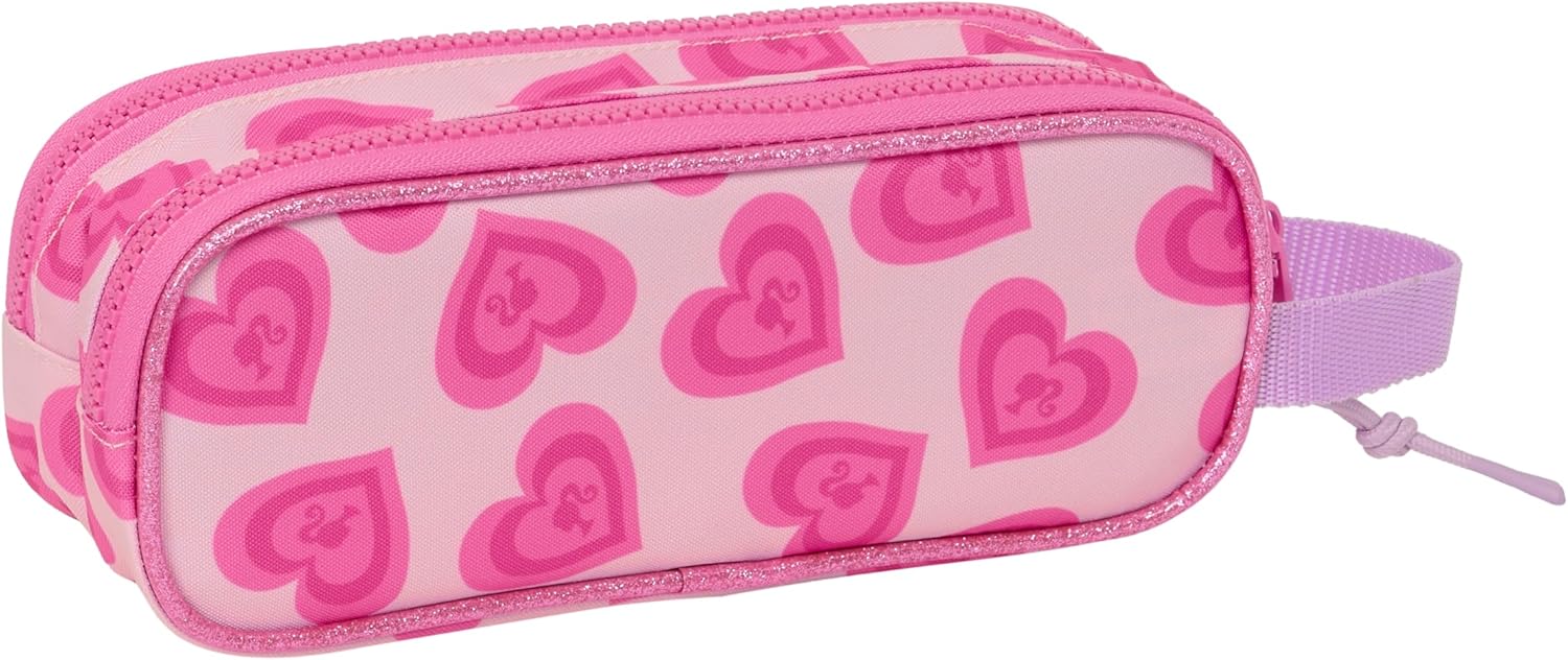 Trousse double Barbie Love rose en polyester – Image 2