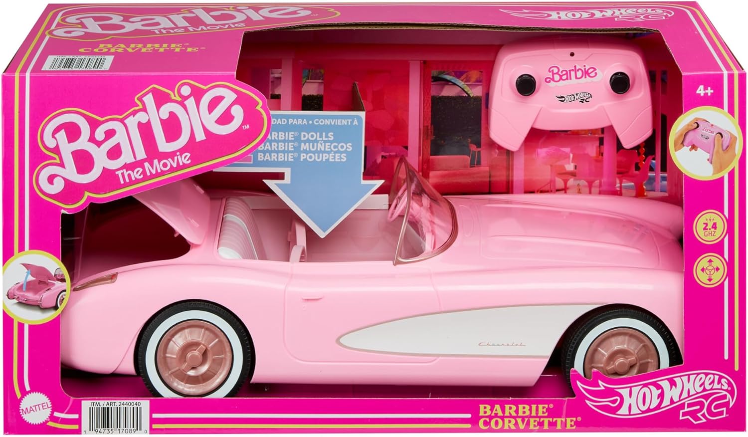 Corvette radiocommandée Barbie Le Film en métal, style moderne – Image 6