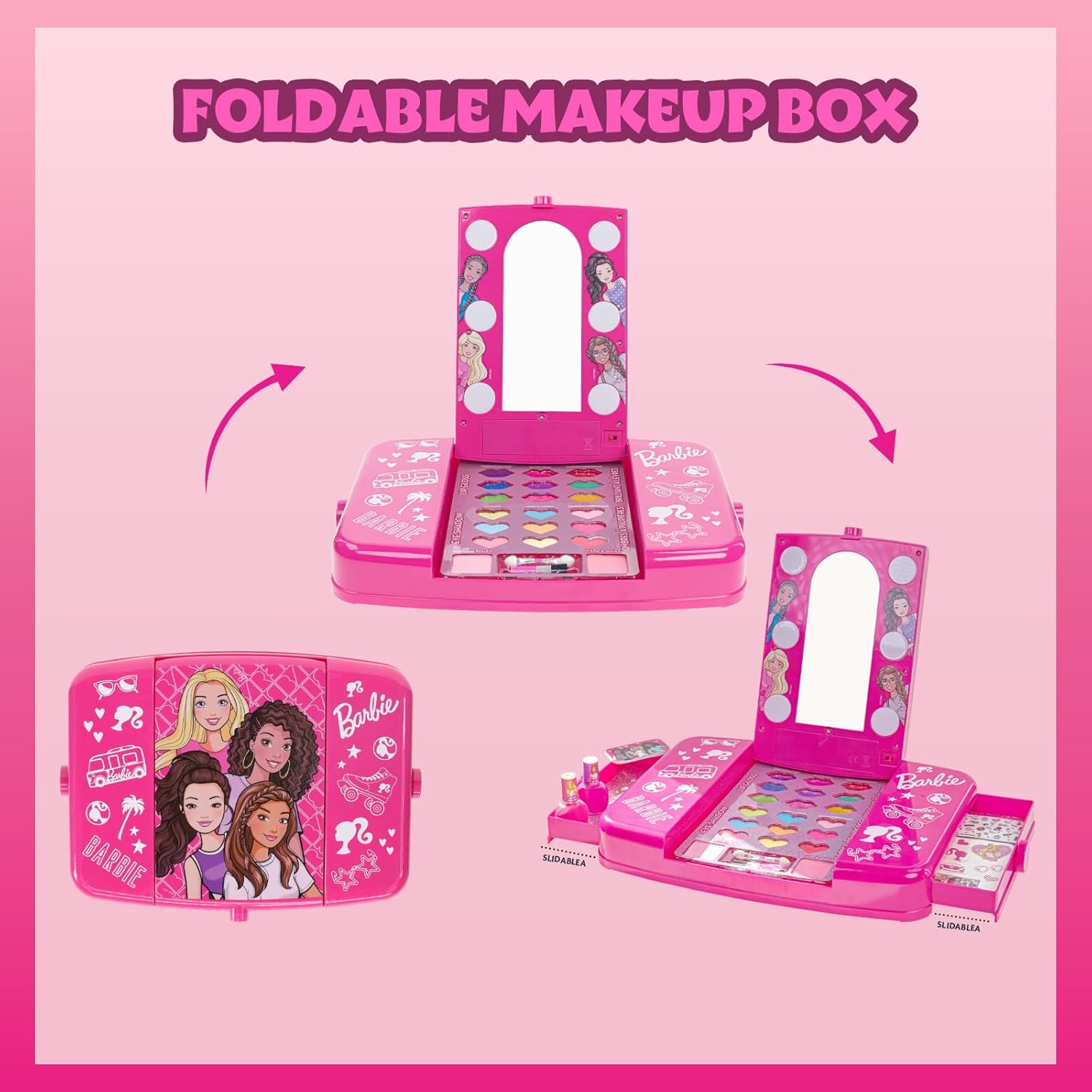 Barbie coiffeuse beauté avec miroir lumineux et accessoires – Image 7