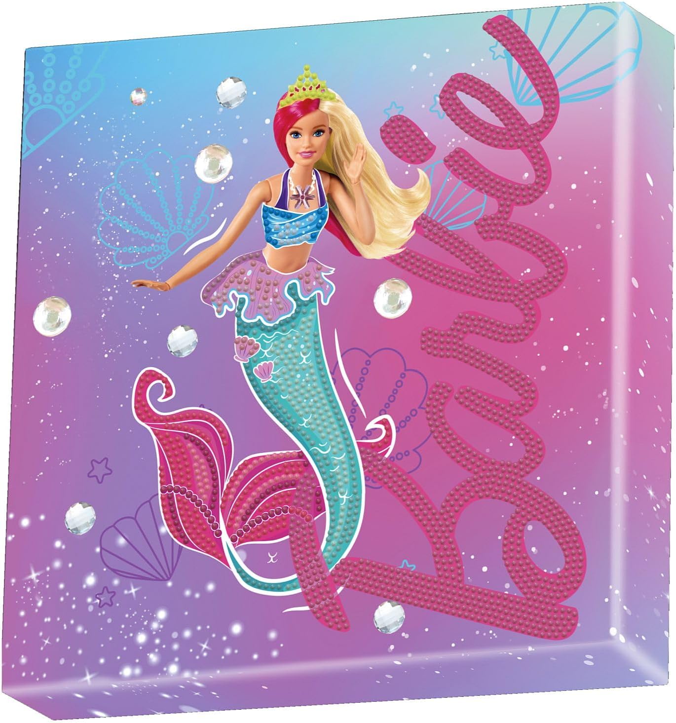 Kit Barbie Mermaid Vibes DIAMOND DOTZ 5D en boîte 28 x 28 cm – Image 3