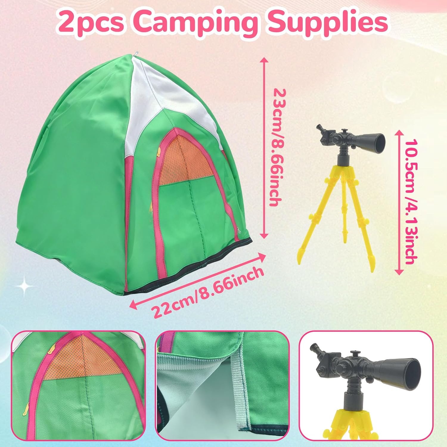 Set camping compatible Barbie 43 accessoires pour poupées de 29,9 cm – Image 3