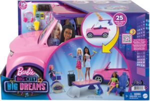 Barbie Big City Big Dreams voiture concert transformable avec 20 accessoires