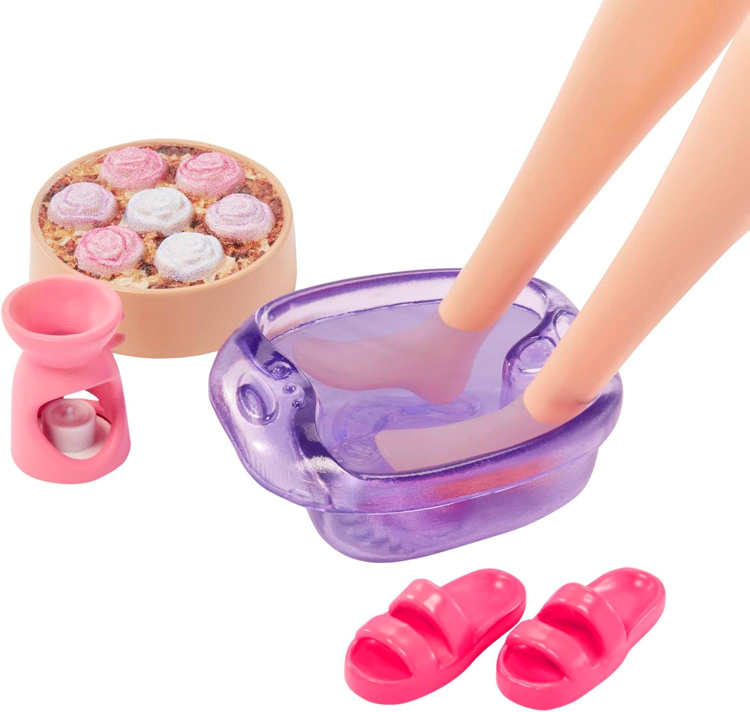 Barbie coffret spa avec peignoir imprimé citrons et chiot – Image 4