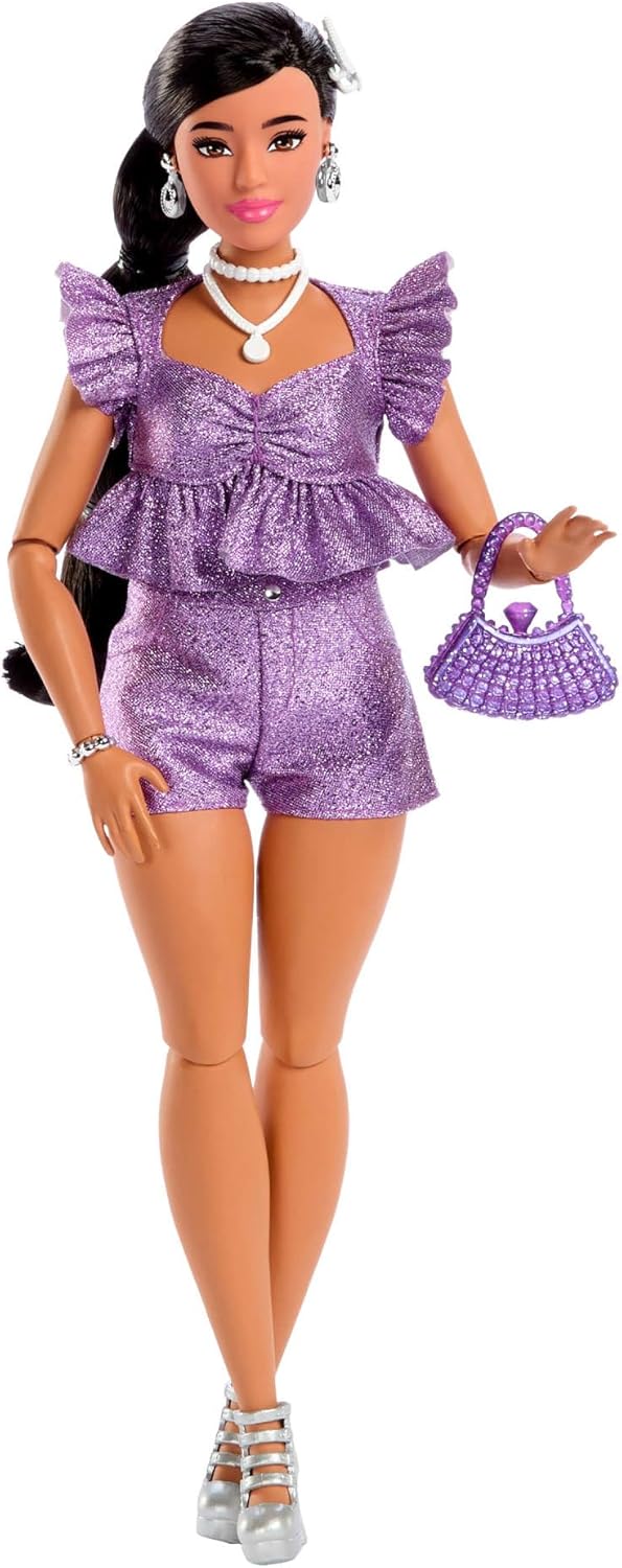Barbie Deluxe Style n° 8, short violet et tresse noire – Image 4