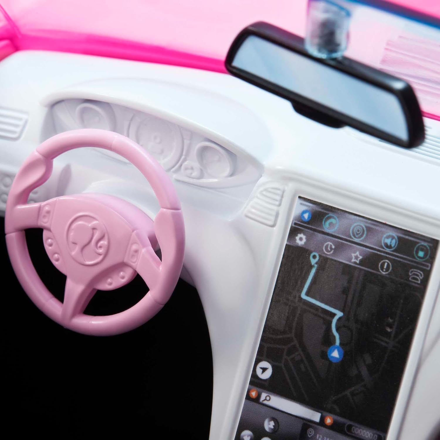 Barbie cabriolet rose 2 places aux roues qui tournent, HBT92 – Image 4