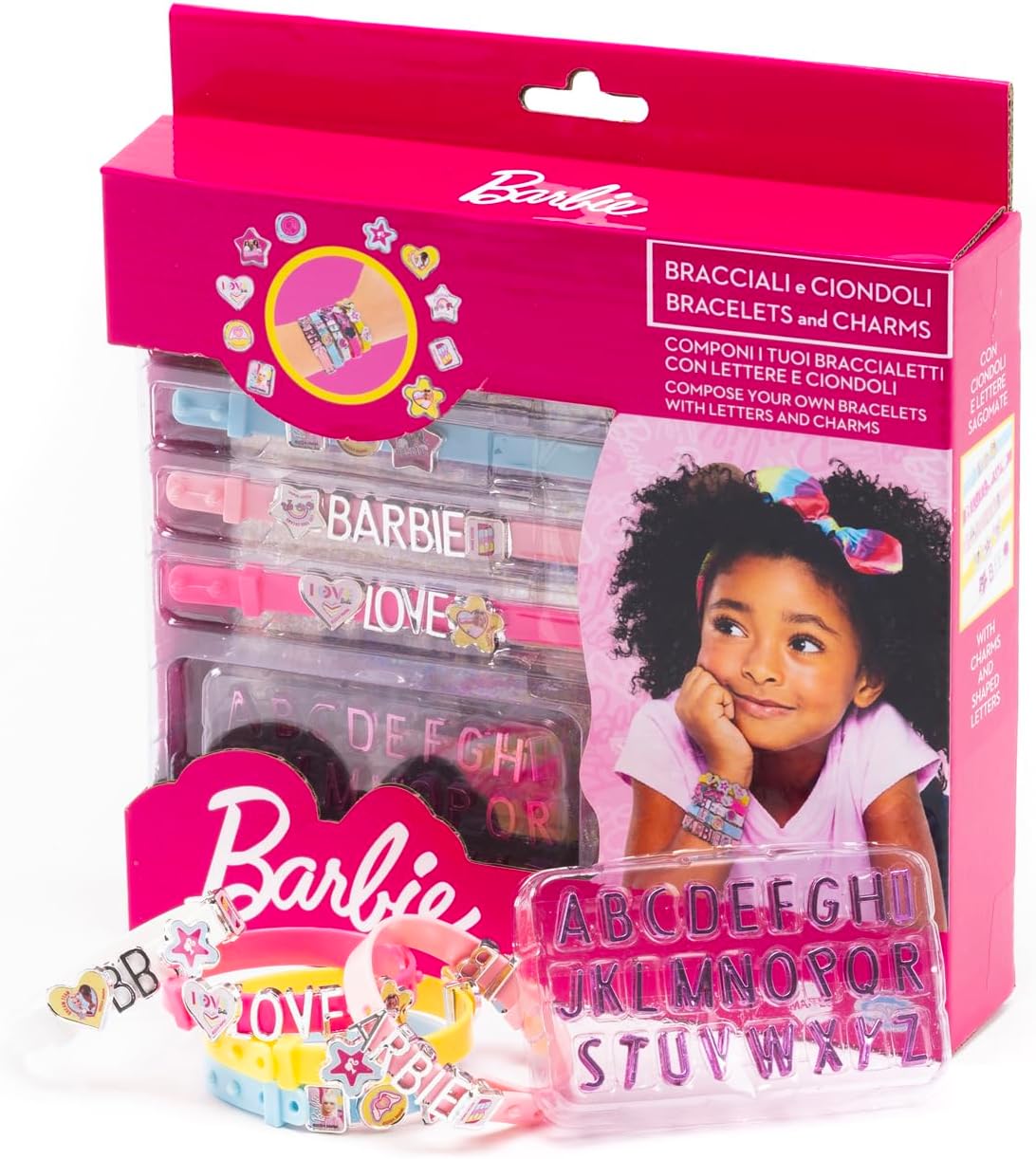 Barbie kit créatif de 5 bracelets avec pendentifs et lettres modulaires – Image 2