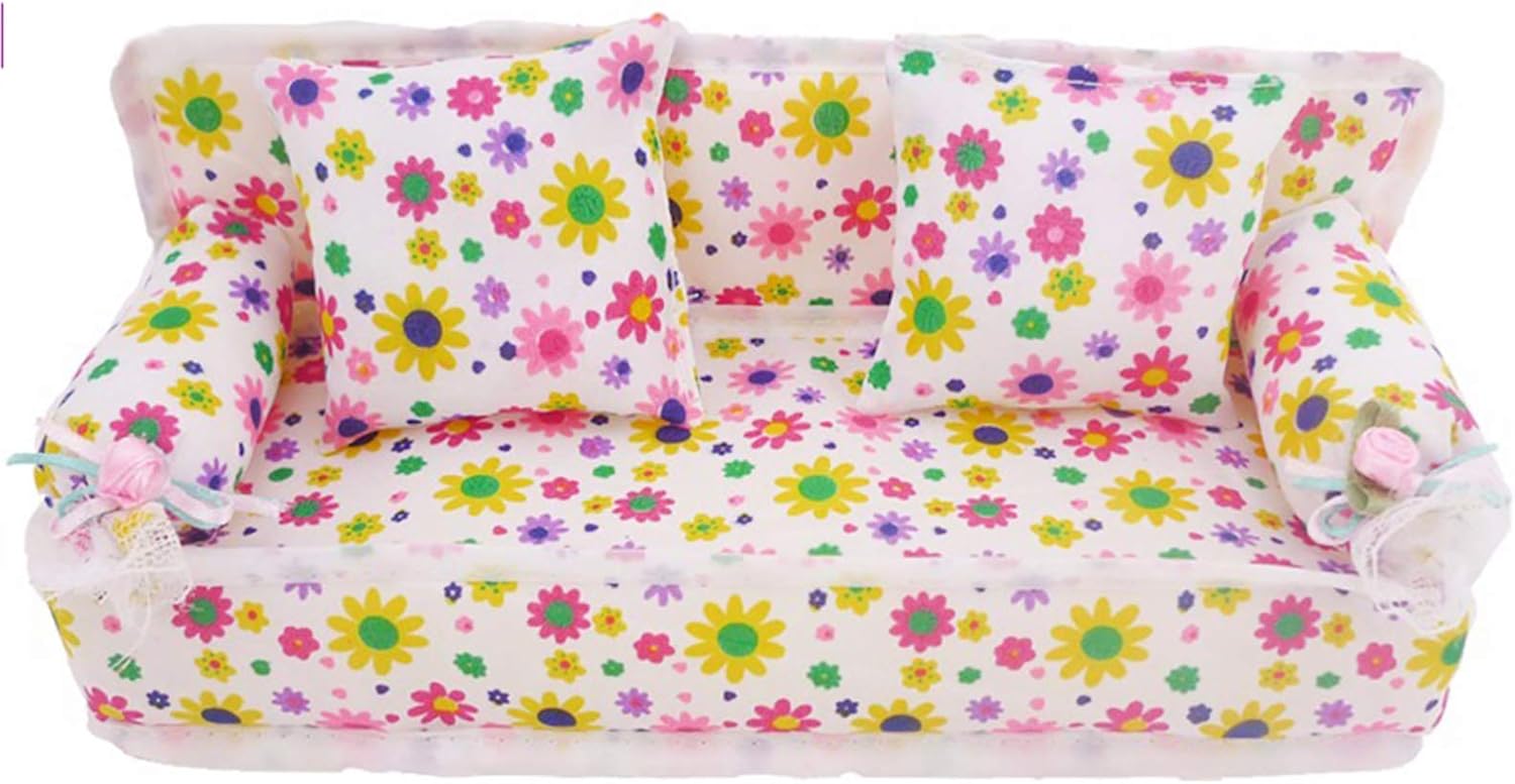 Barbie - ensemble 8 pièces de meubles de princesse avec lit, canapé, commode et cintres – Image 2