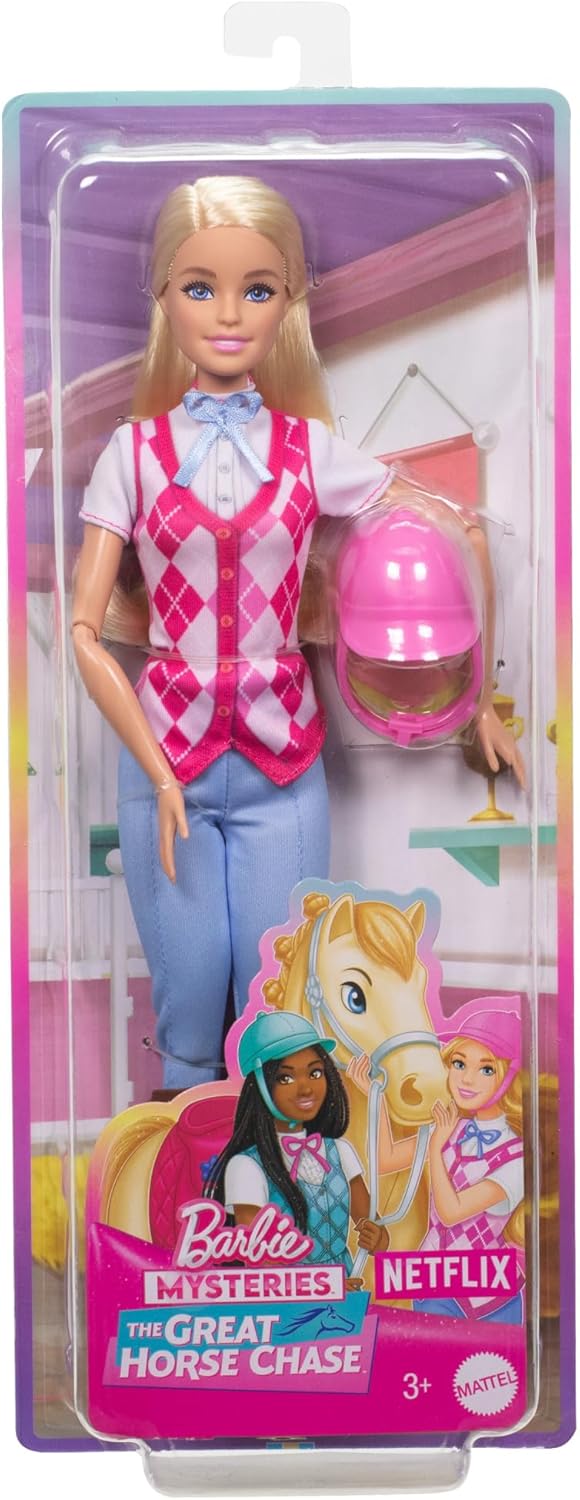 Barbie Les Mystères de Barbie, poupée Malibu avec tenue d’équitation amovible – Image 6