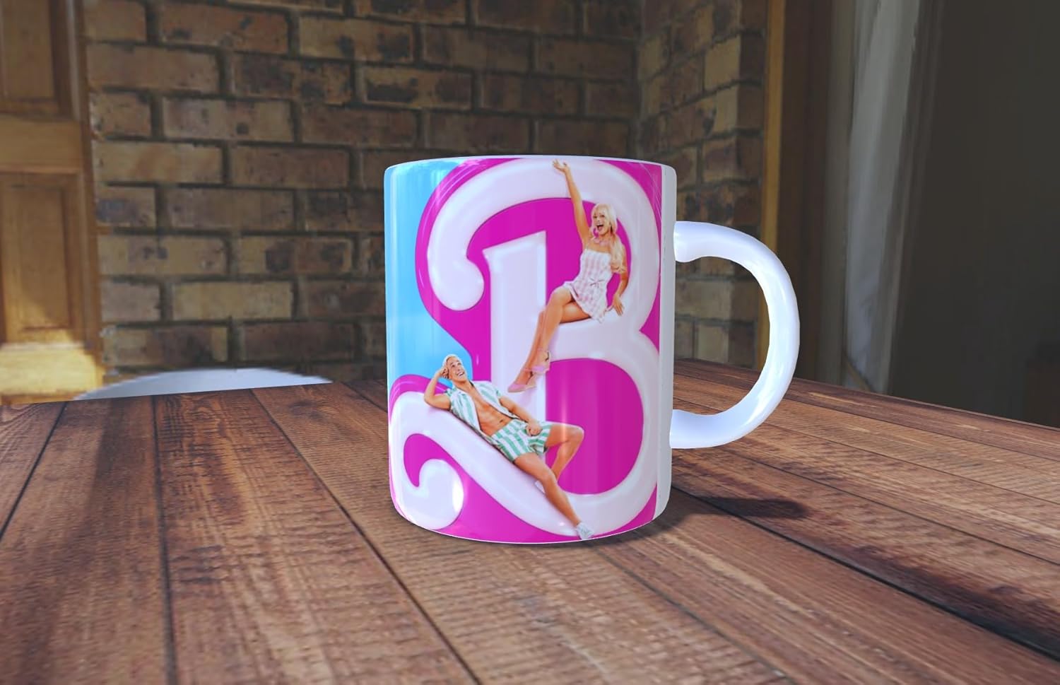 Tasse Barbie personnalisée avec miroir et logo – Image 2
