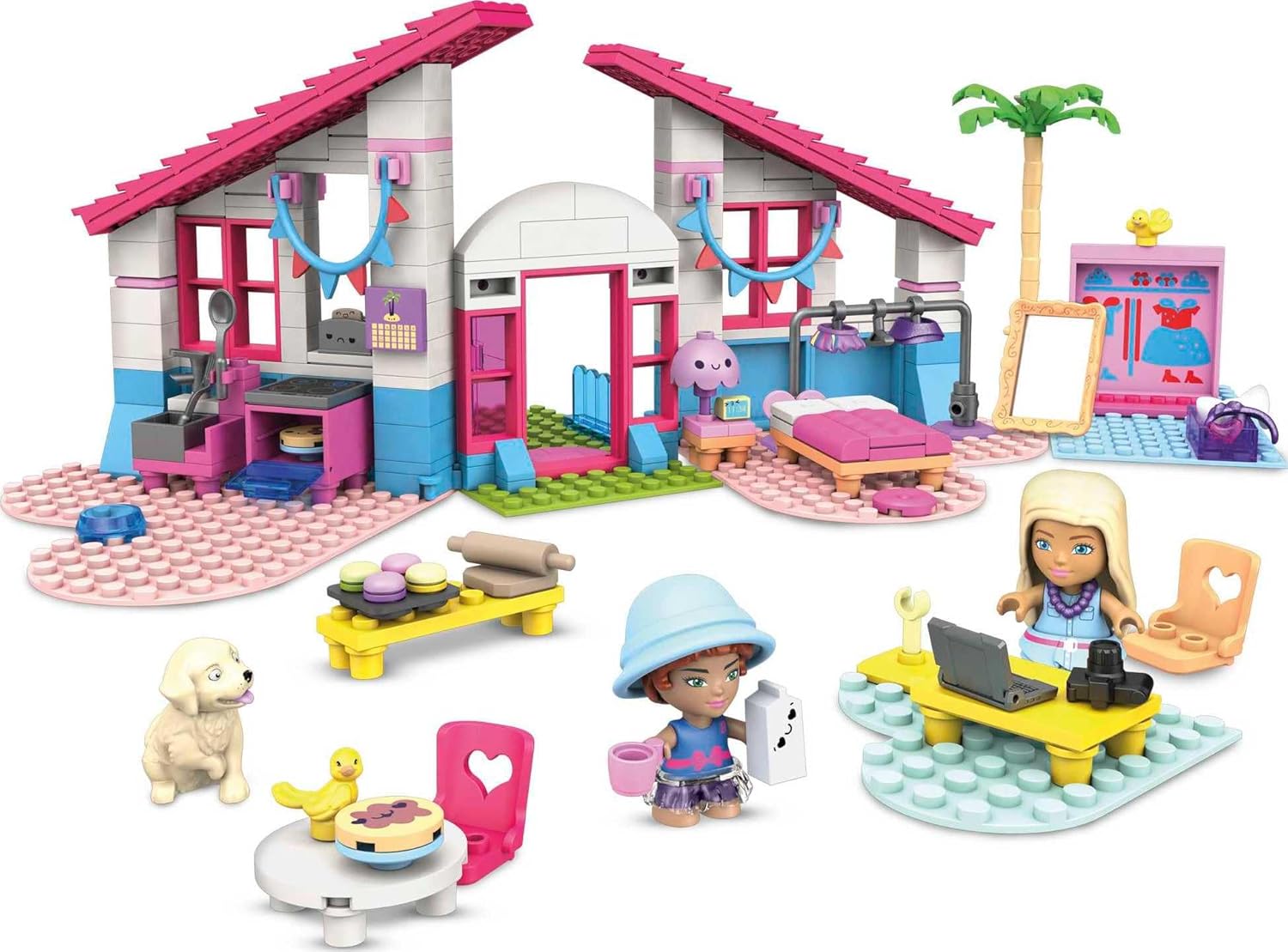 Maison de Malibu Barbie Mega, 303 pièces avec 2 mini-figurines – Image 5