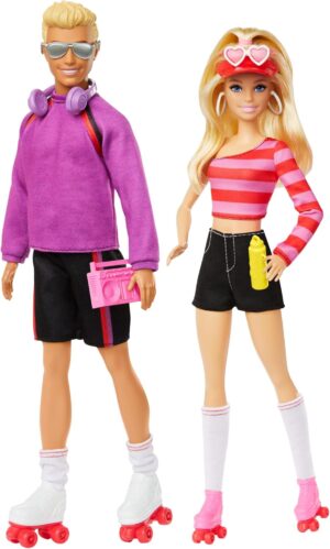 Coffret Barbie et Ken Fashionistas 65e anniversaire avec patins à roulettes