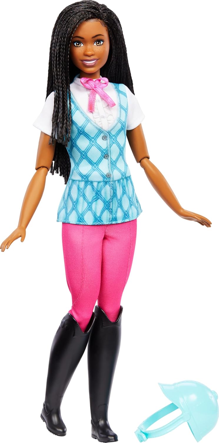 Barbie Les Mystères de Barbie, poupée Brooklyn avec tenue d’équitation et bombe amovibles HXJ39 – Image 3