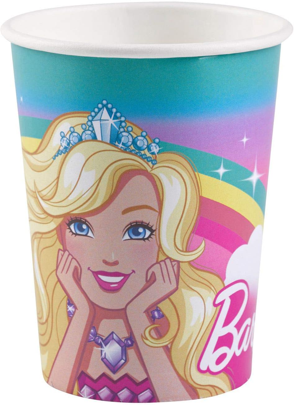 Gobelets Barbie Dreamtopia en papier 250 ml, lot de 8