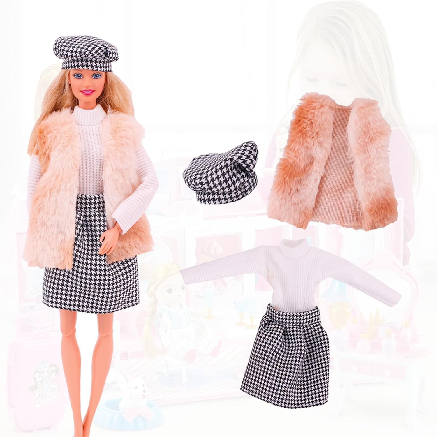 Lot compatible Barbie 52 pièces avec 5 maillots de bain et 28 accessoires – Image 2