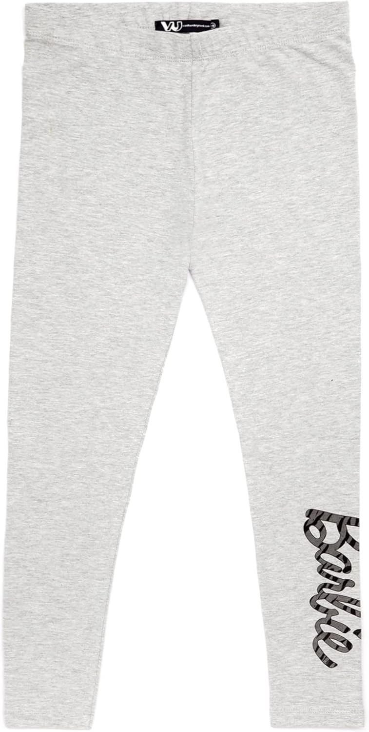 Leggings Barbie fille lot de 2 imprimé animal gris noir – Image 6