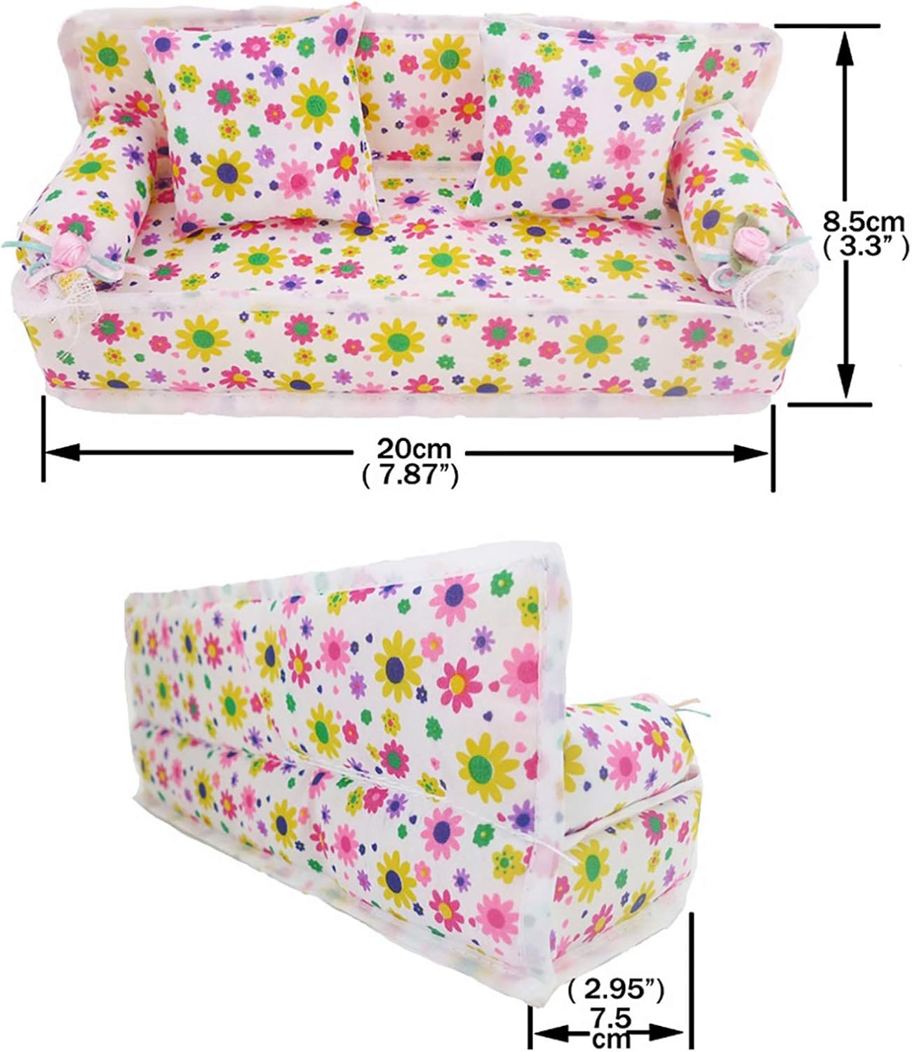 Barbie - ensemble 8 pièces de meubles de princesse avec lit, canapé, commode et cintres – Image 7