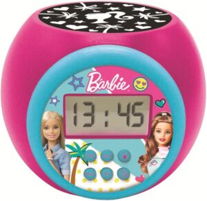 Réveil projecteur Mattel Barbie Lexibook avec écran LCD et snooze